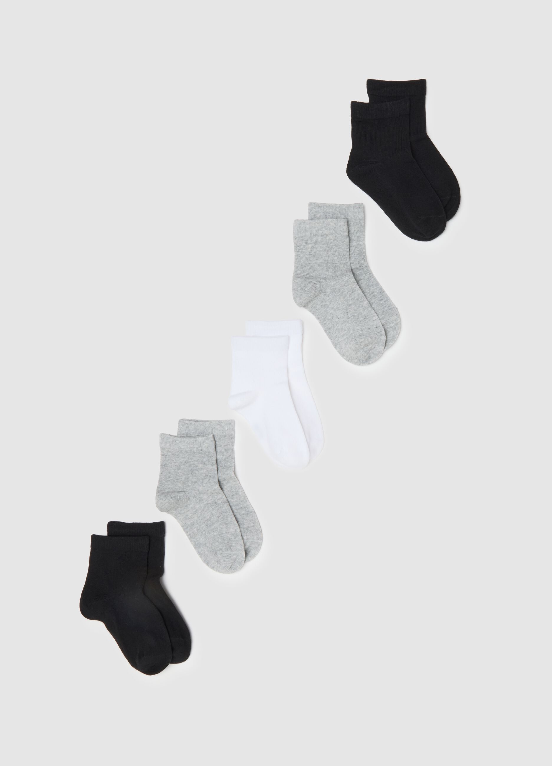 Multipack of children's multicolour cotton blend socks