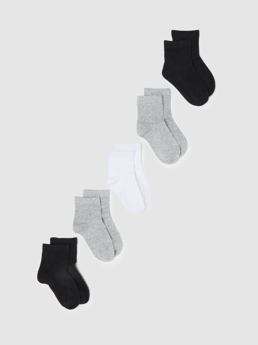 Multipack of children's multicolour cotton blend socks_0