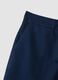 Blue regular-fit pure cotton shorts_5