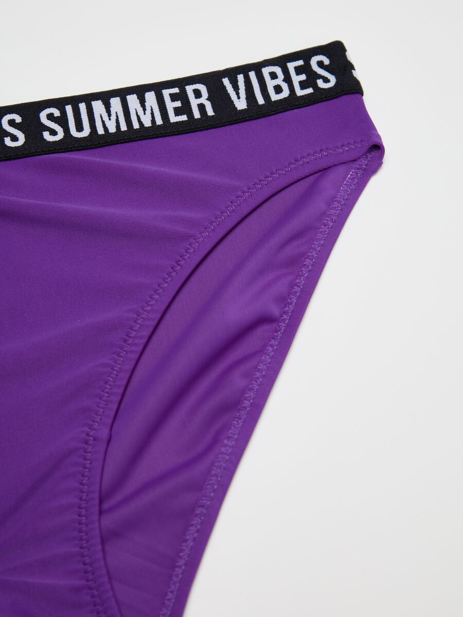 Bikini da ragazza in tessuto elasticizzato viola_3