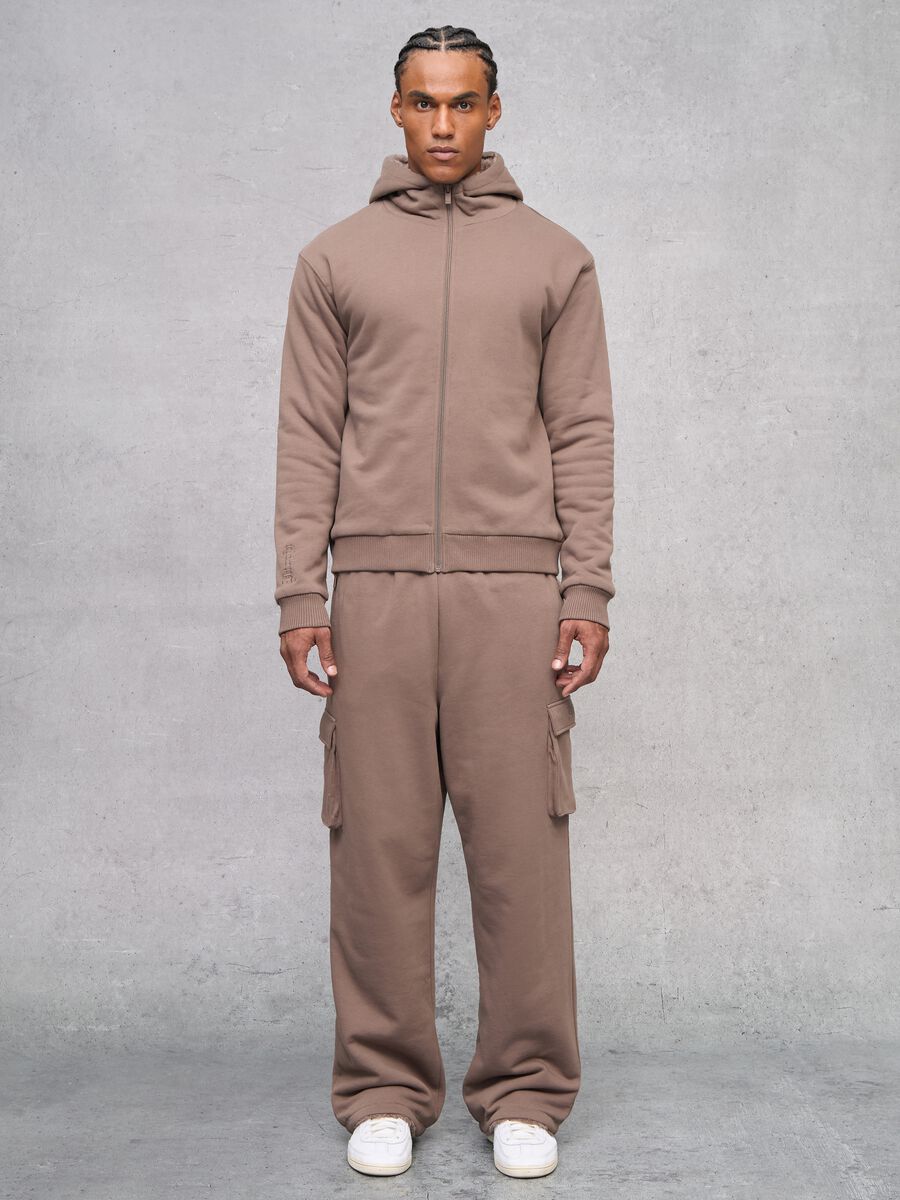 Teddy Cargo Sweatpants Mocha_1