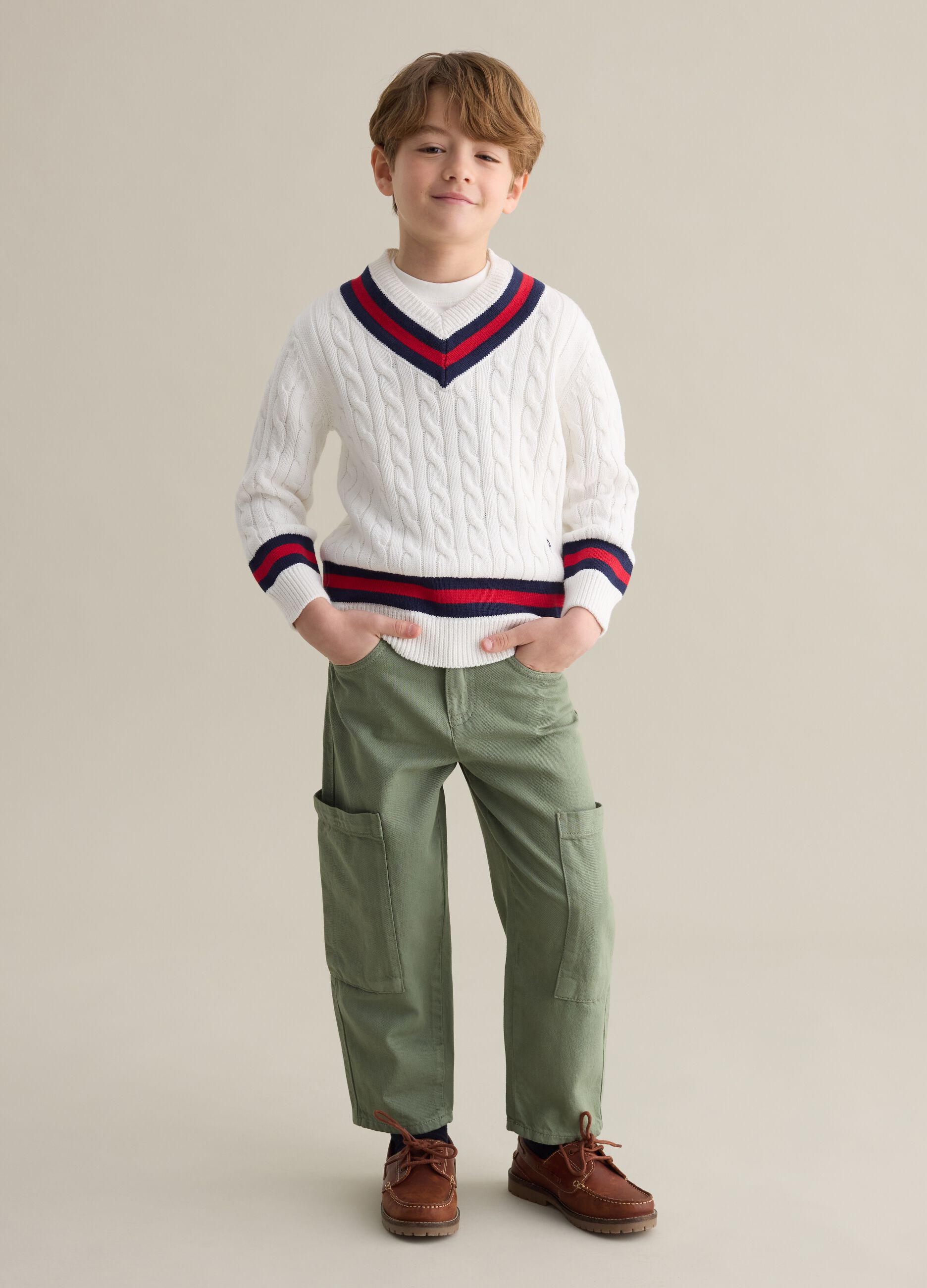 Cargo jeans in cotton