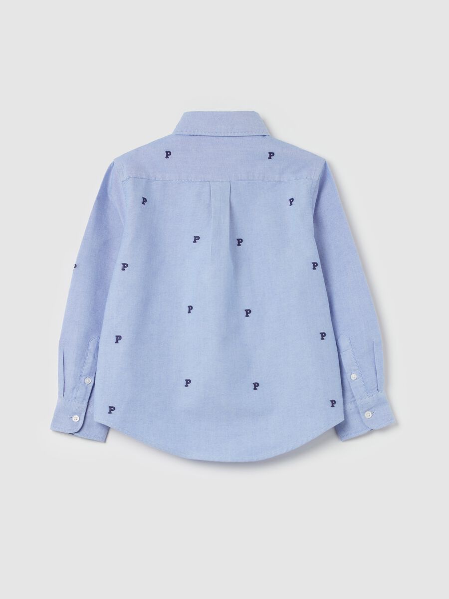 Cotton shirt with embroidered logo_4