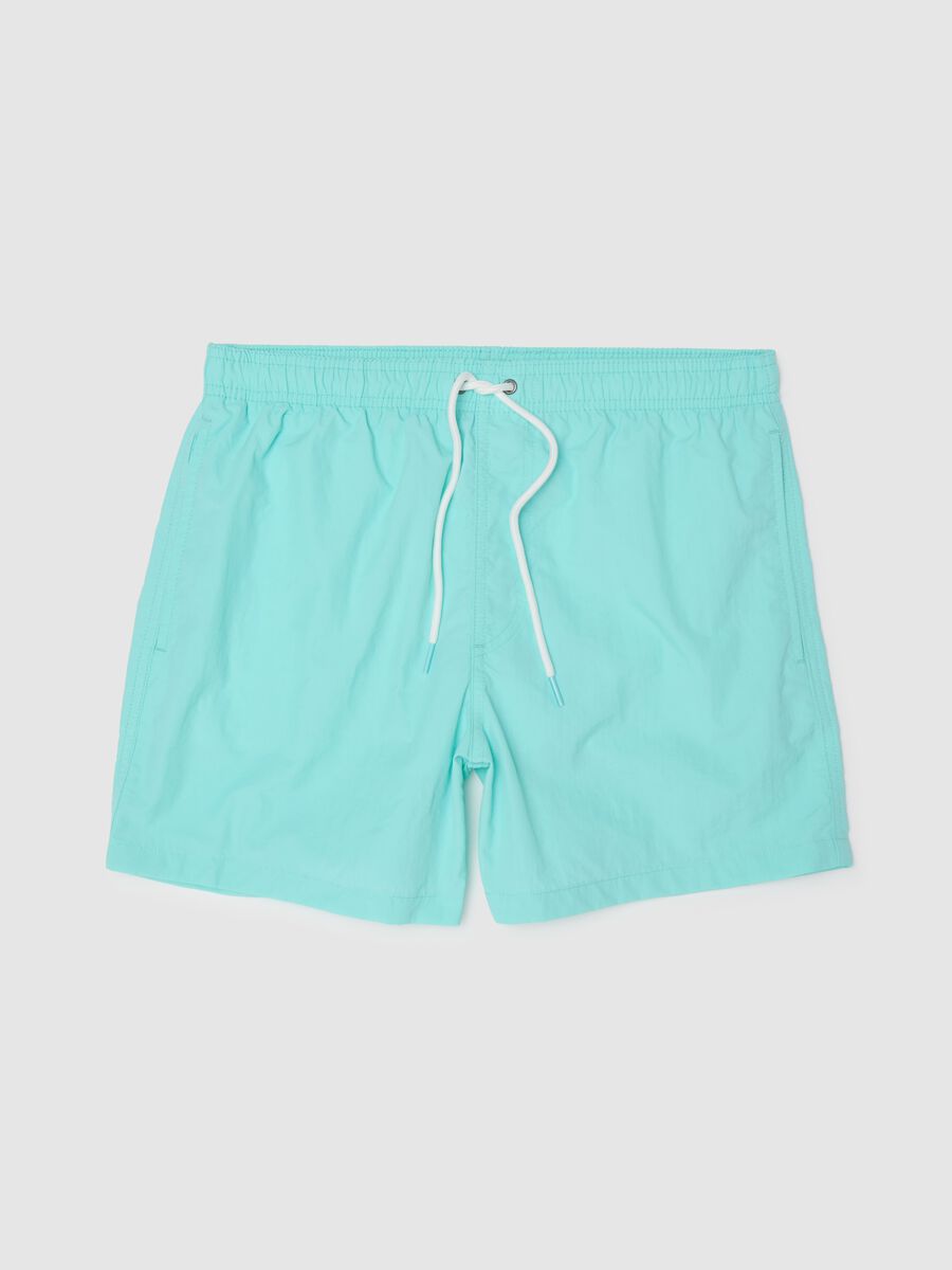 Men's blue mixed regular fit shorts_4