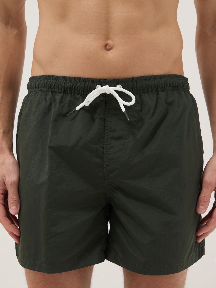 Boxer da mare verdi regular fit con coulisse_1