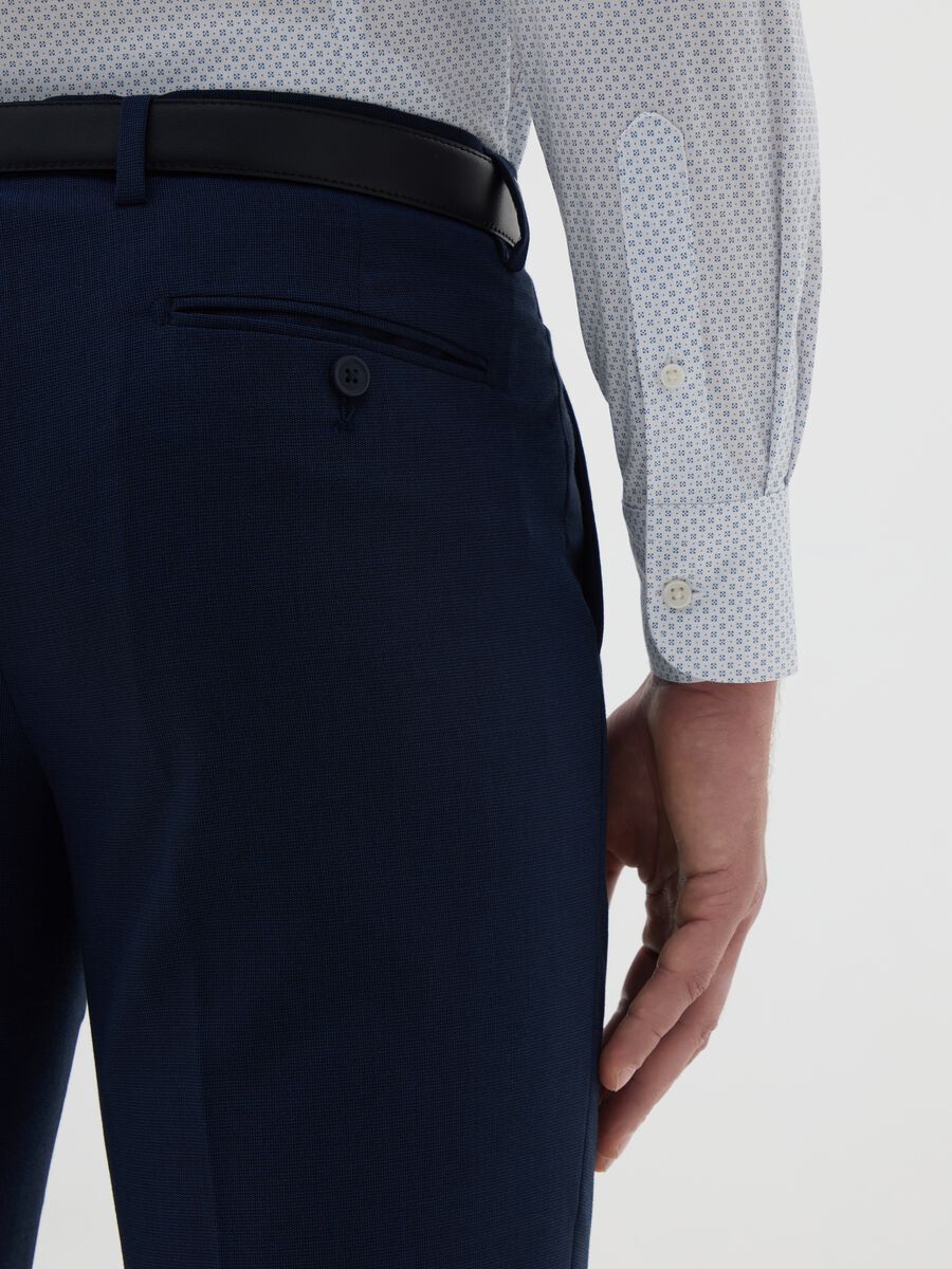 Men's multicolour cotton slim fit polka dot shirt_3