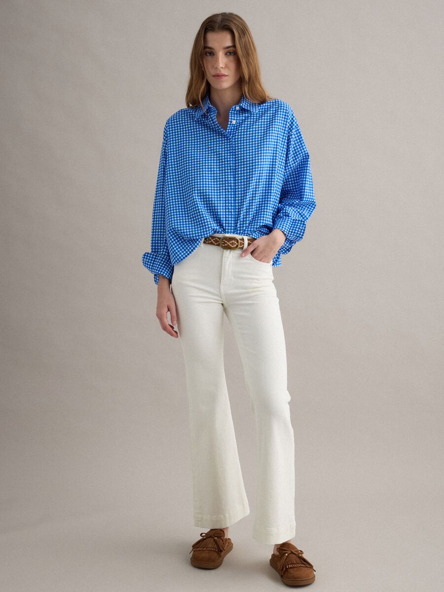 Multicolour check pure cotton regular fit shirt_2