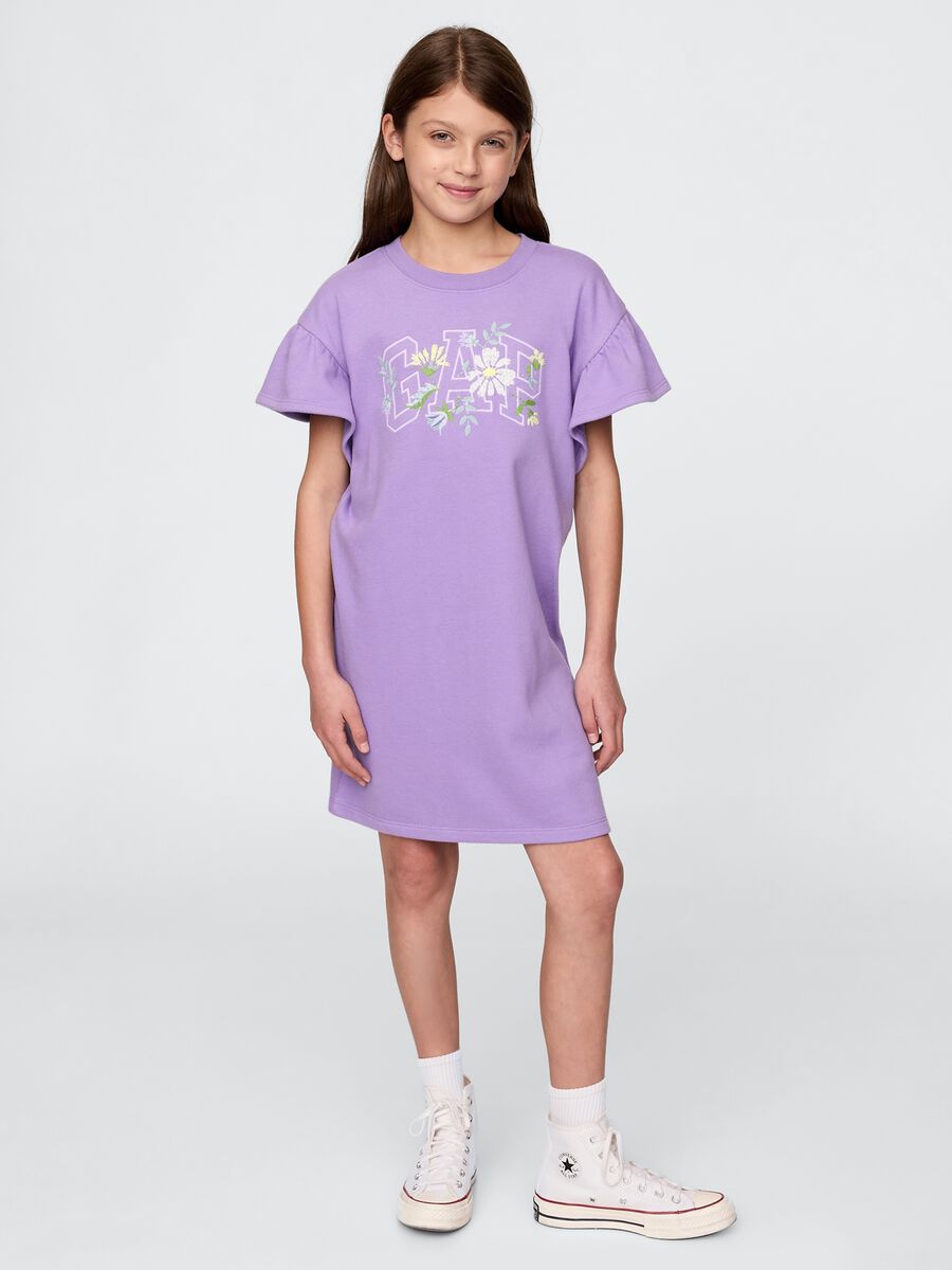 Purple Short Sleeve Dress GAP Kids_0