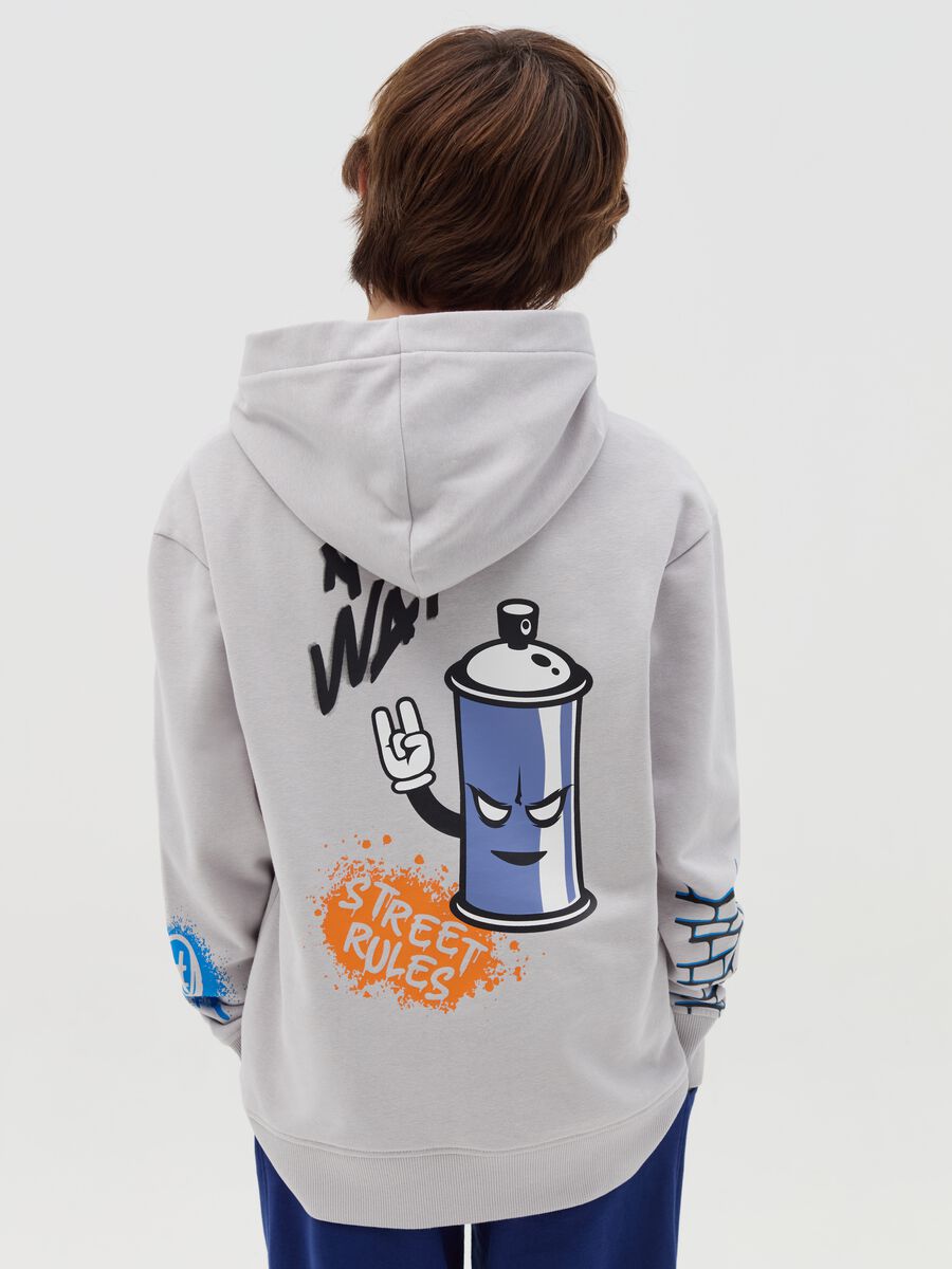 Felpa con cappuccio e stampa "RunFast"_1