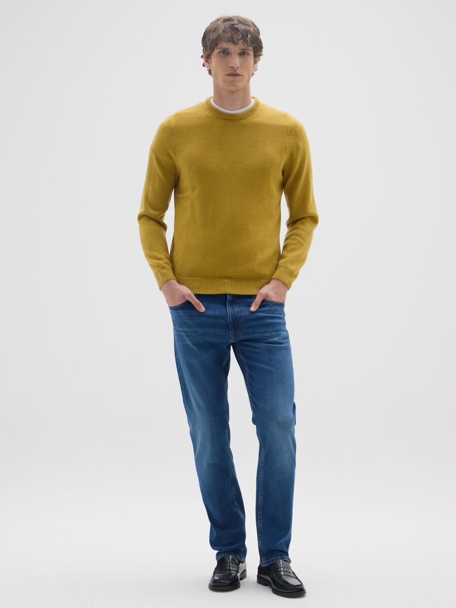 Yellow Regular Fit Sweater_1