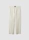 White pure linen chino trousers, regular fit_0