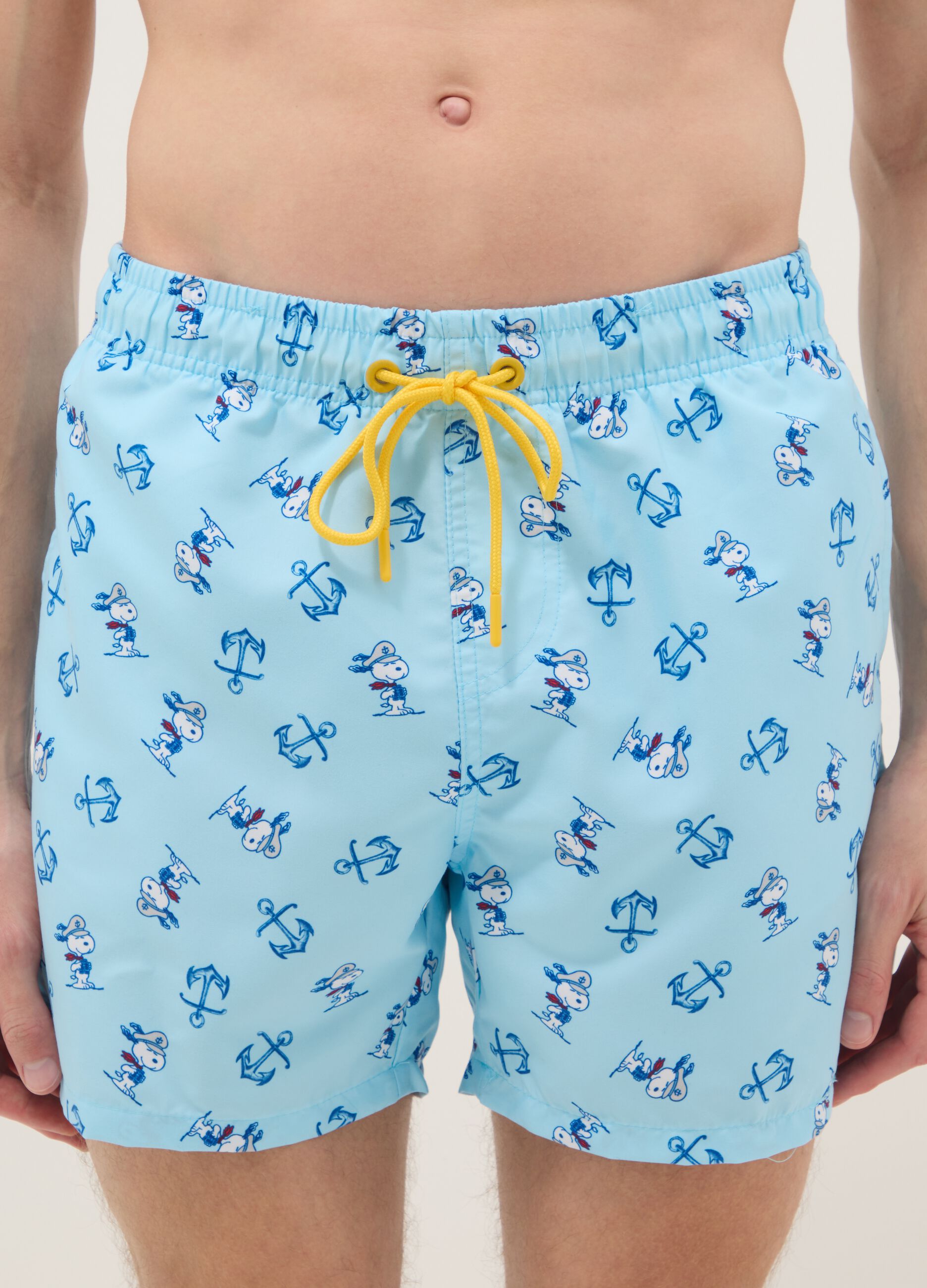 Blue beach boxers with Peanuts print