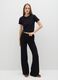 Black flare fit trousers_0