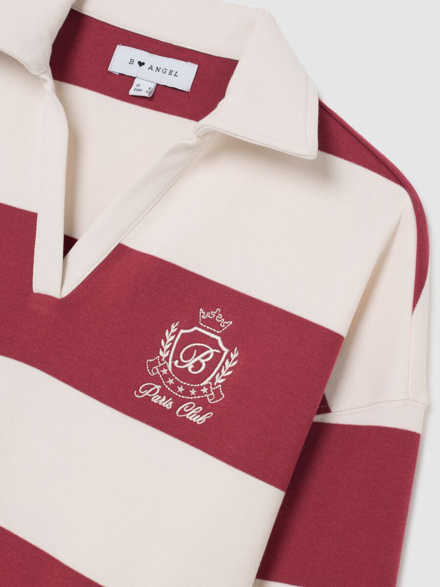 Felpa in misto cotone a righe regular fit_5