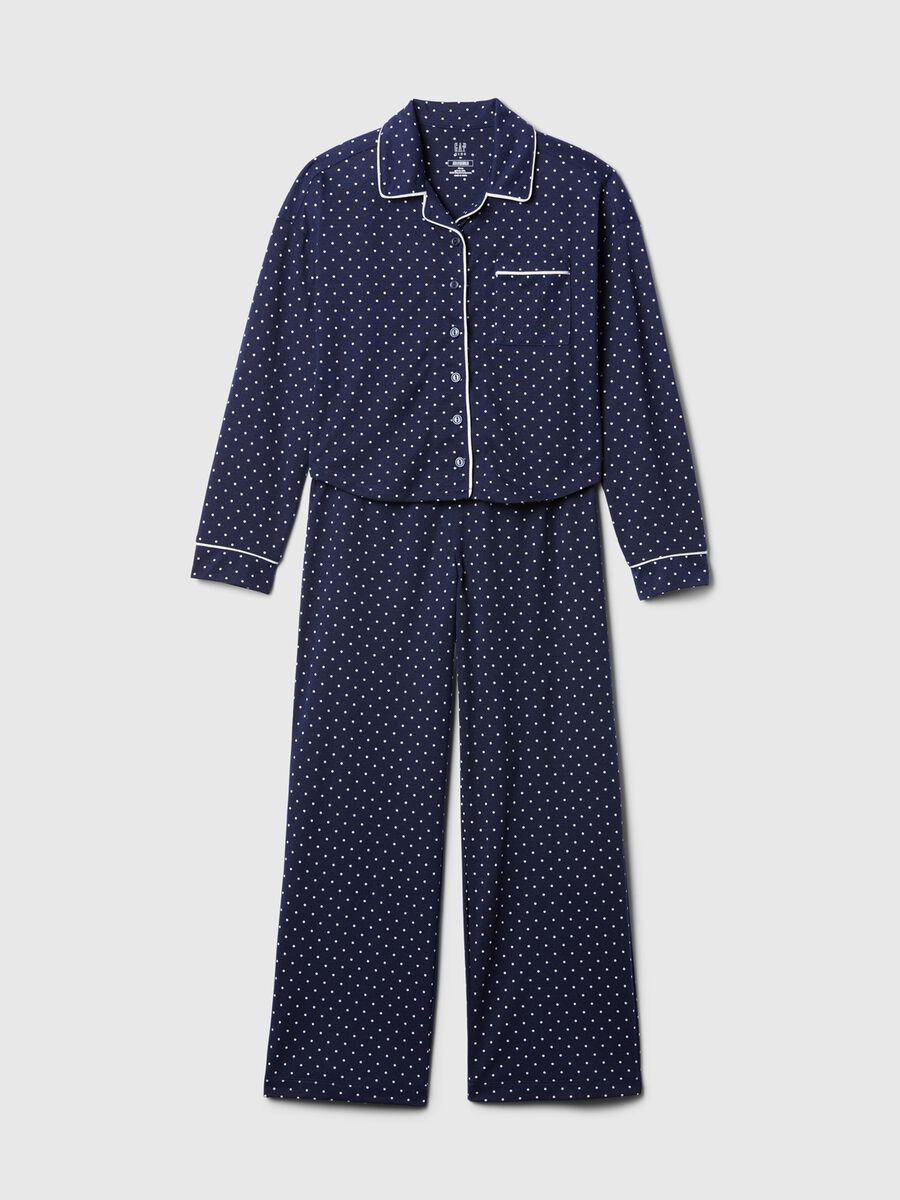 Long pyjamas with polka dot print_0