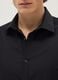 Black cotton blend slim fit easy iron shirt_1