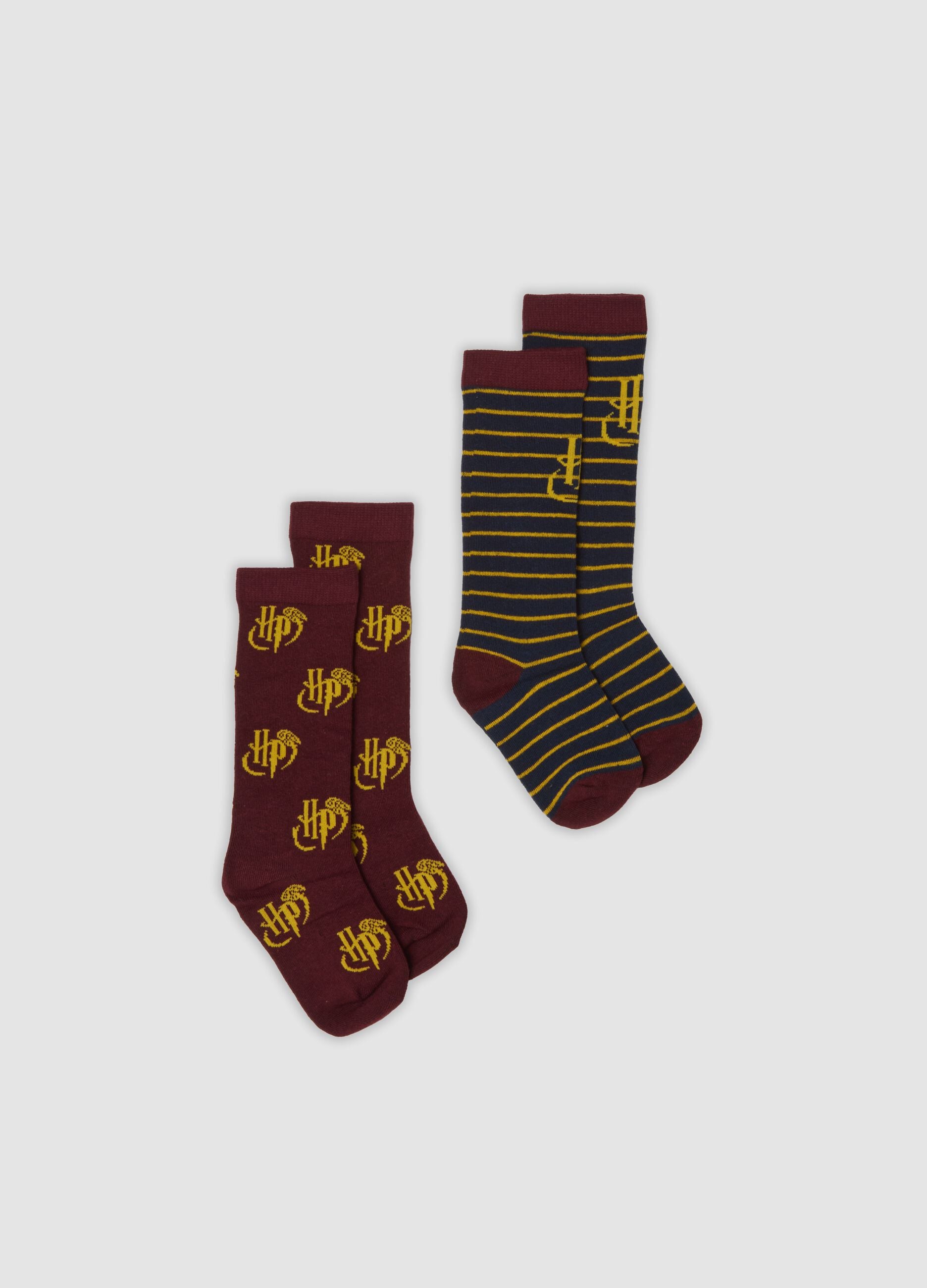 2-pack of Harry Potter long socks in organic stretch cotton