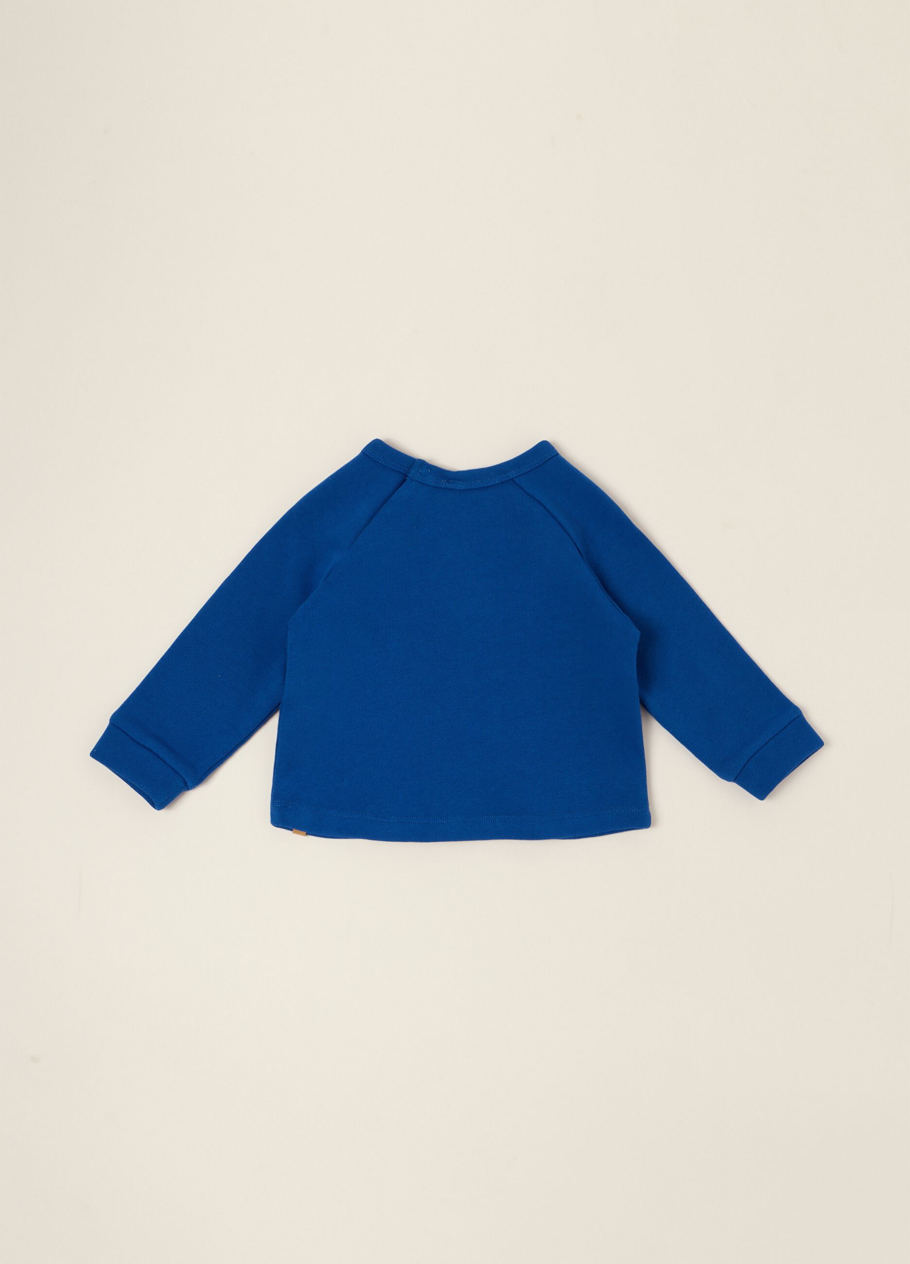 Blue pure cotton baby sweatshirt with print