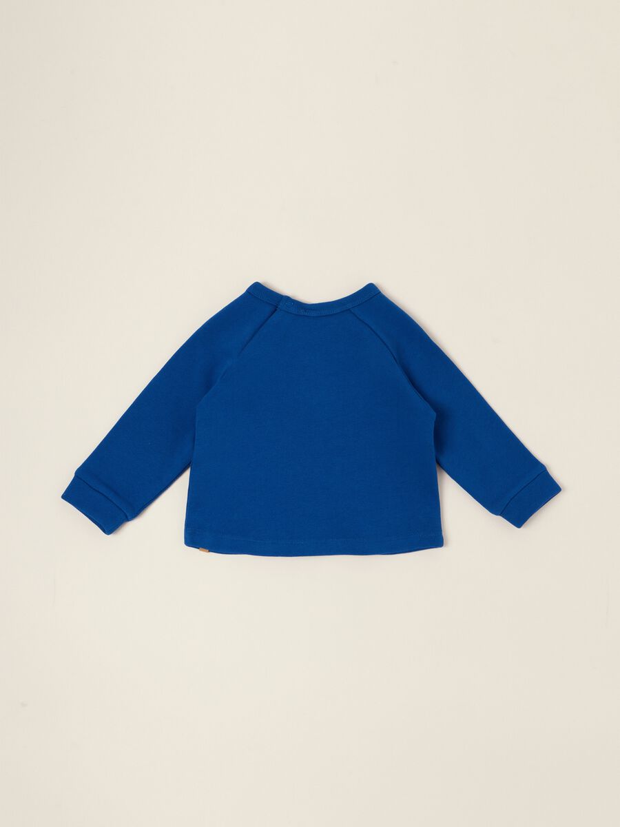 Blue pure cotton baby sweatshirt with print_2