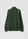 Green full-zip cotton-blend sweatshirt with zip and high collar_2