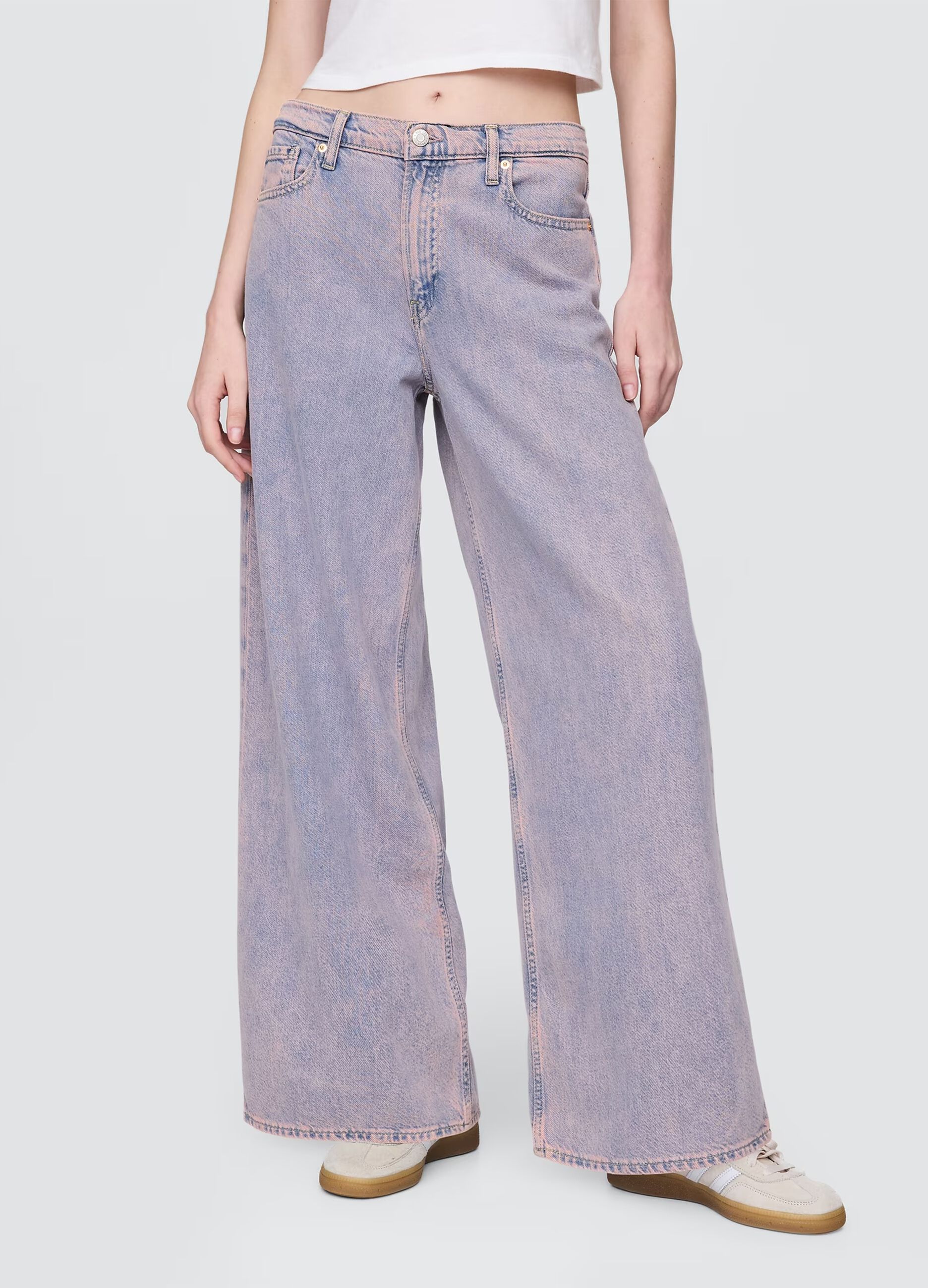 Wide-leg trousers in Lyocell and cotton