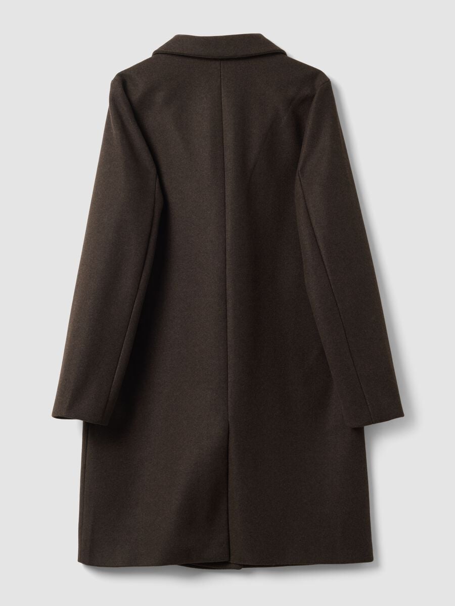 Cappotto marrone regular fit con rever e bottoni_6