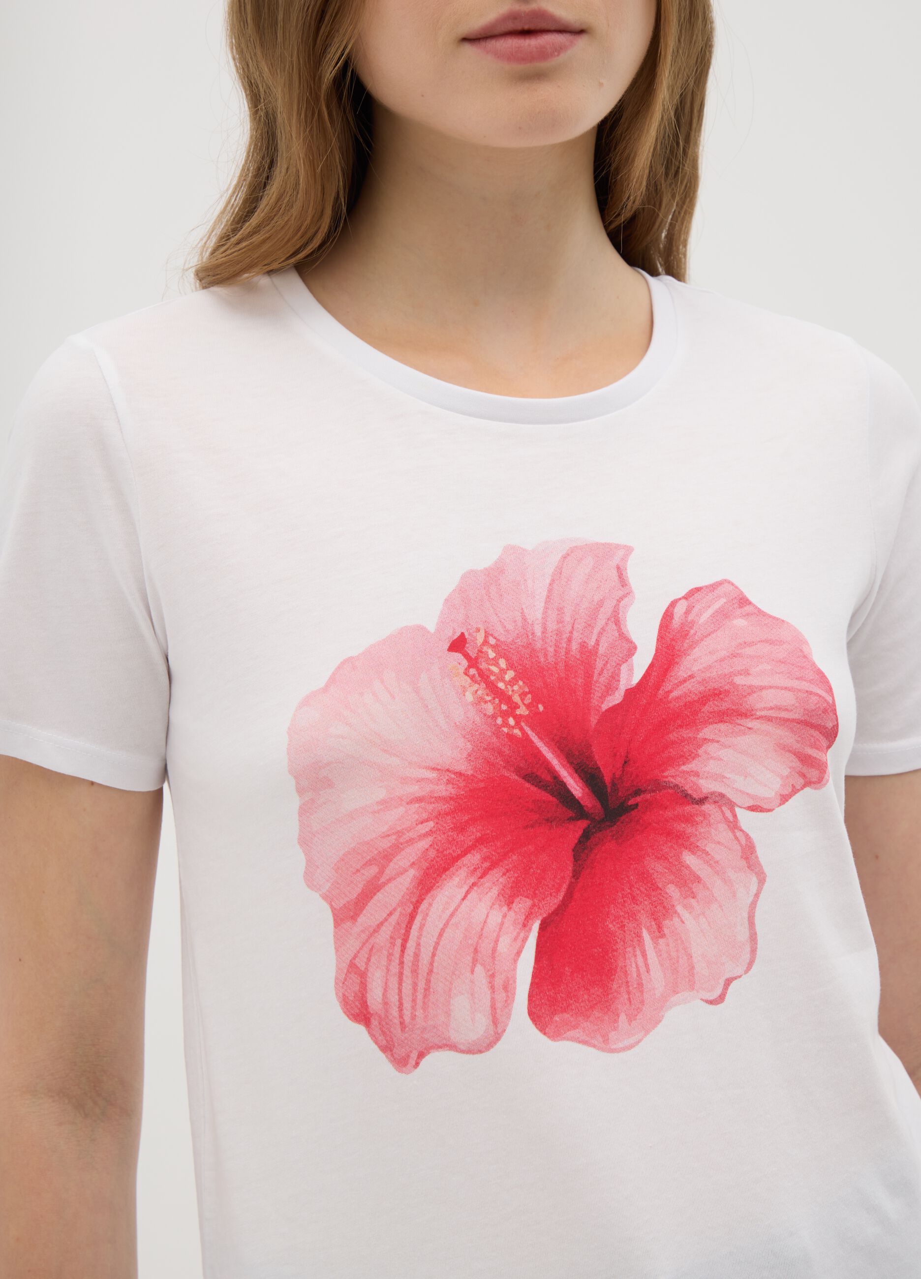 Women's multicolour pure cotton T-shirt with regular fit