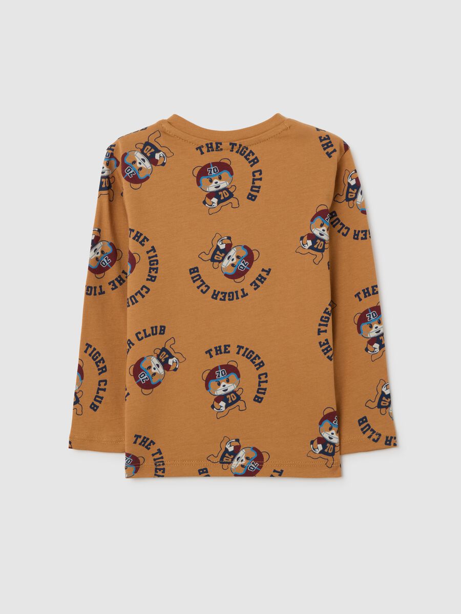 Brown pure cotton baby T-shirt regular fit_1