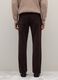 Brown stretch cotton regular fit trousers_2