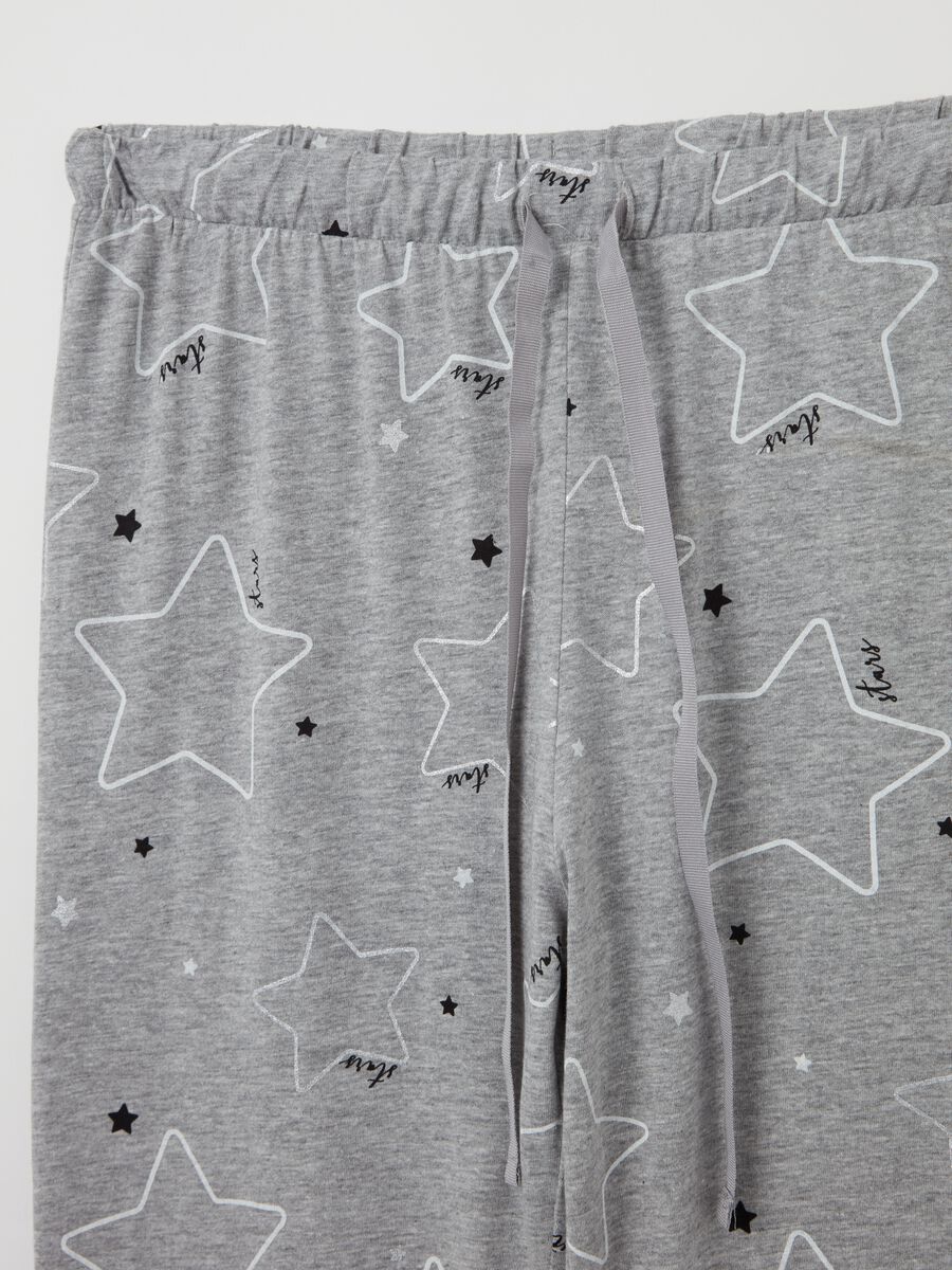 Long pyjamas in organic cotton with stars print_5
