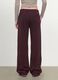 Purple wide-leg trousers in stretch modal with drawstring_3