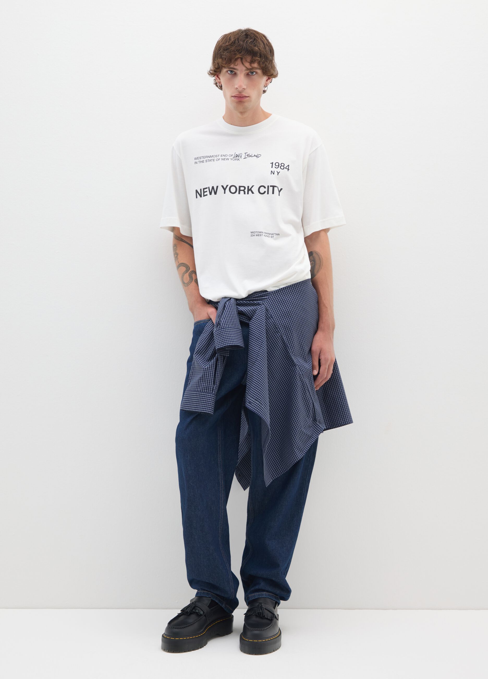 Pure Cotton Blue Baggy Jeans