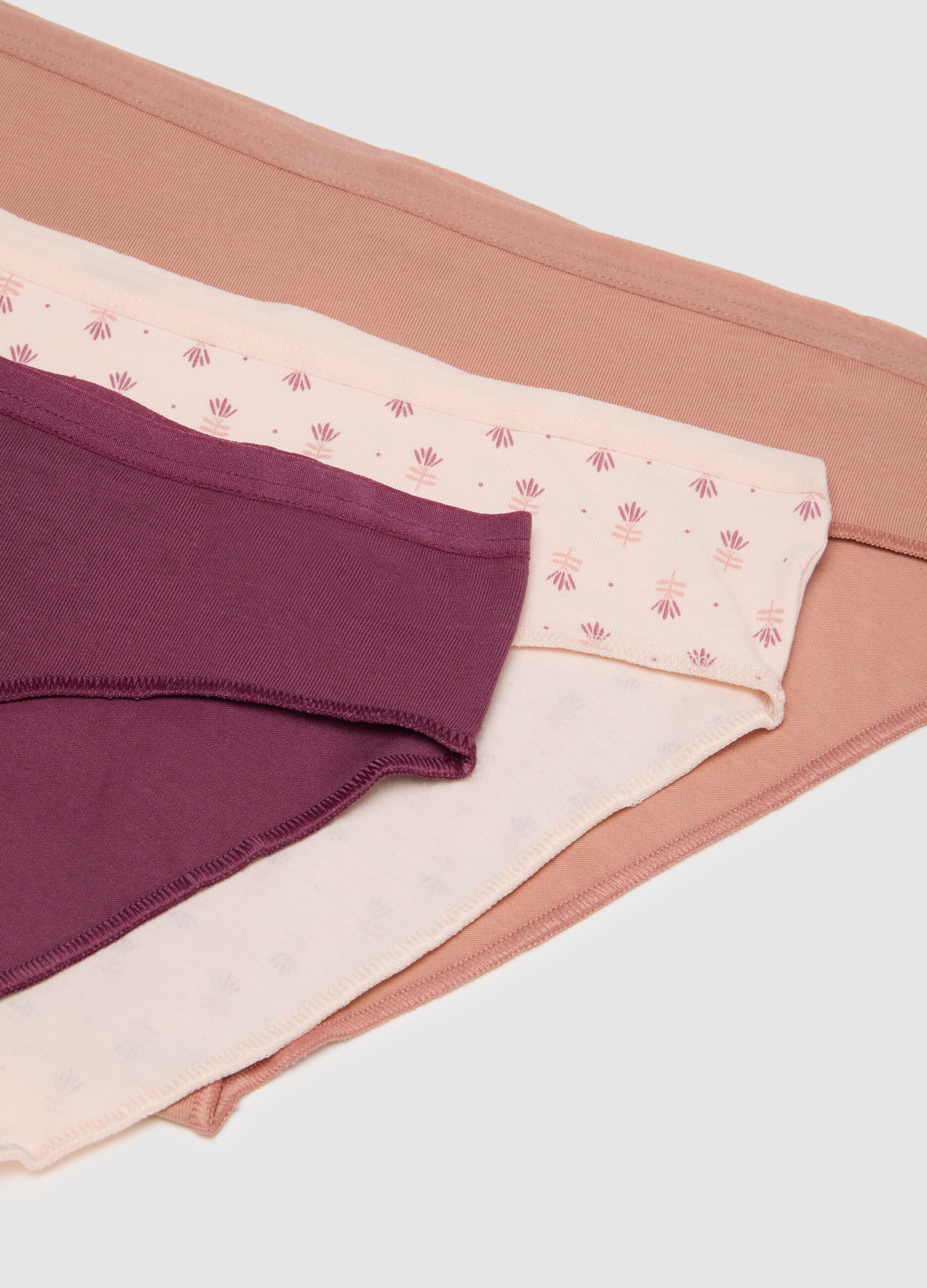 Regular fit multicolour cotton brief set