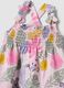 Pink pure cotton dress with tropical print_2