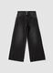 Girls&rsquo; black wide-leg jeans in pure cotton_3