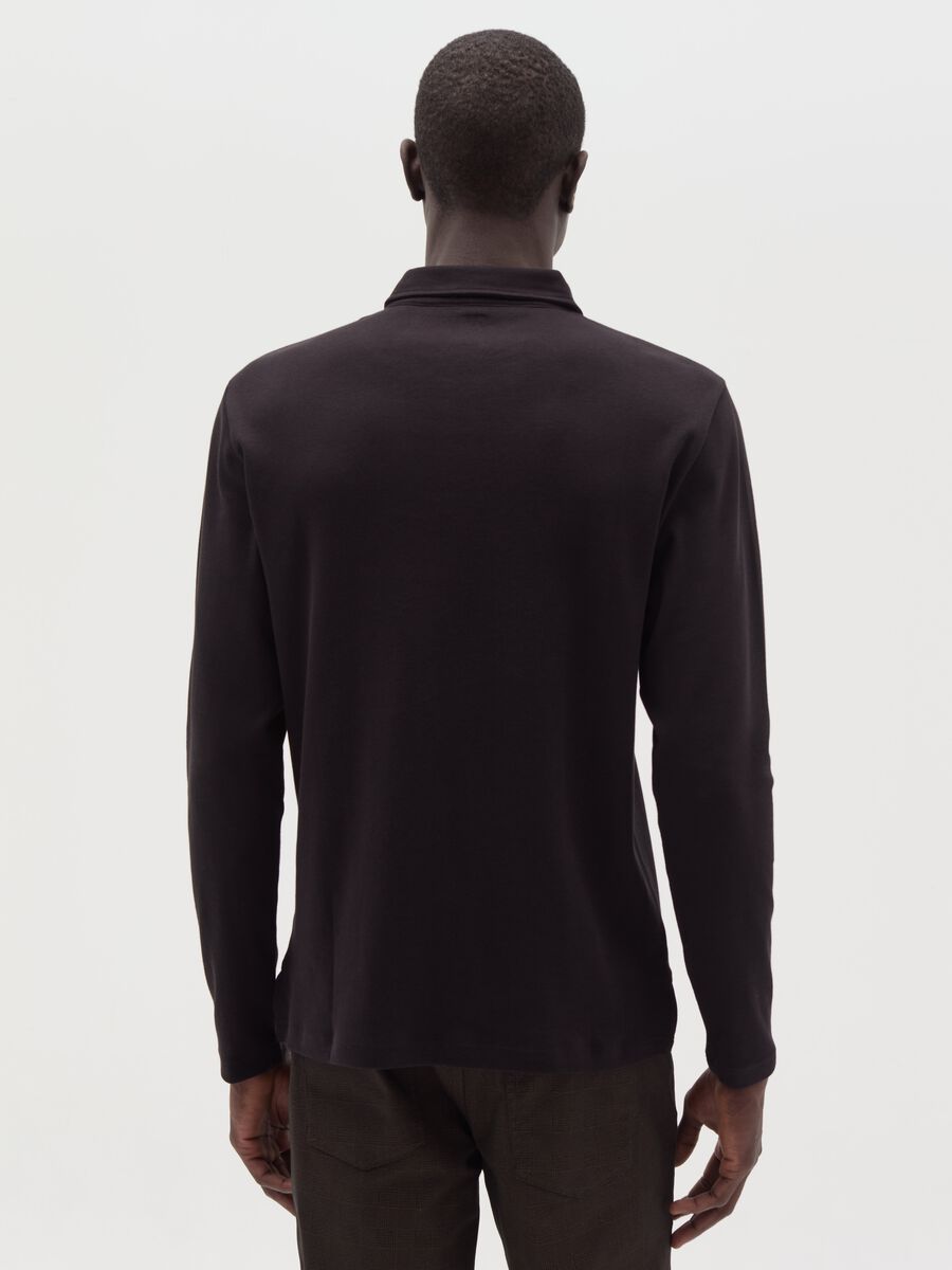 Polo in cotone a maniche lunghe_2