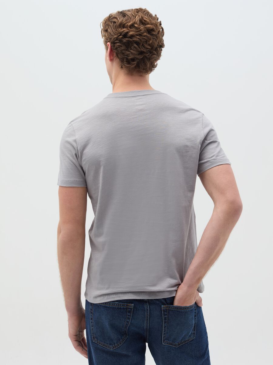 T-shirt in slub cotton with round neck_2