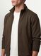 Green cotton-blend sweatshirt with crew neck and zip, regular fit_2