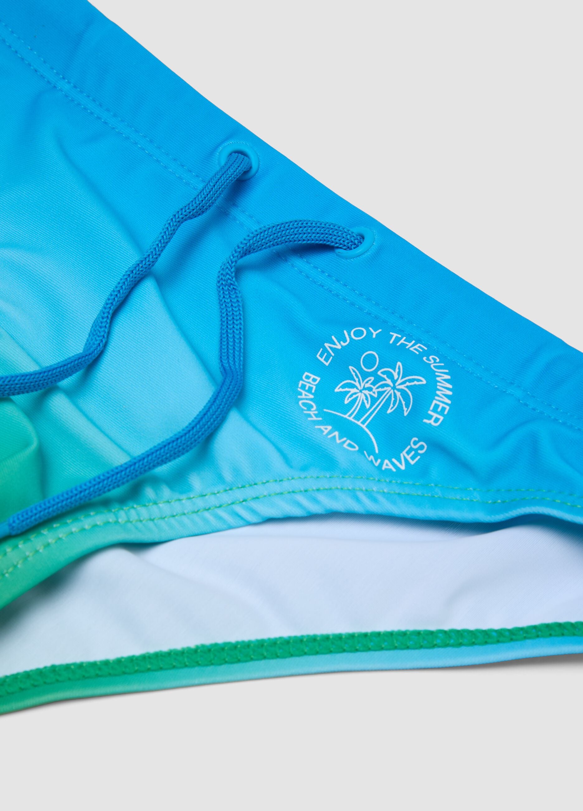 Blue stretch swim briefs