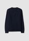 Navy crew-neck jersey knit jumper, regular fit_2