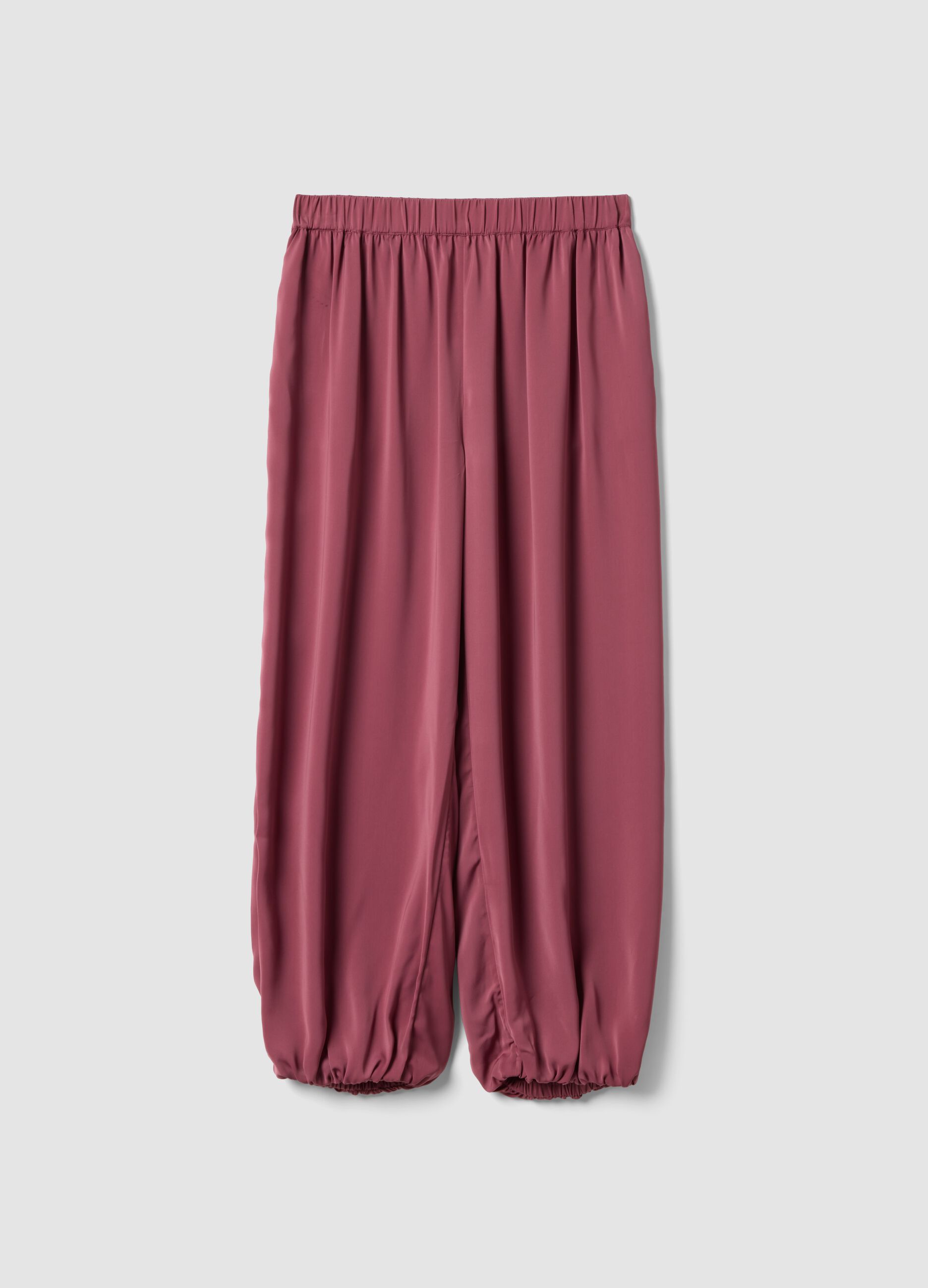 Pink relaxed-fit joggers with elasticated waist