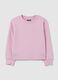 Girl's pink pure cotton sweatshirt with rhinestones_0