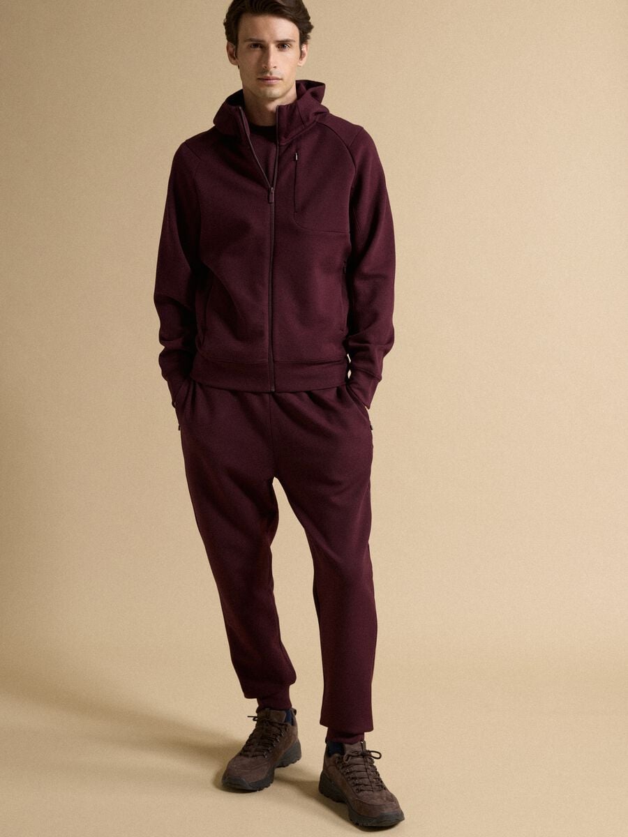 Full-zip rossa traspirante in tessuto elasticizzato 2 Way Stretch_1