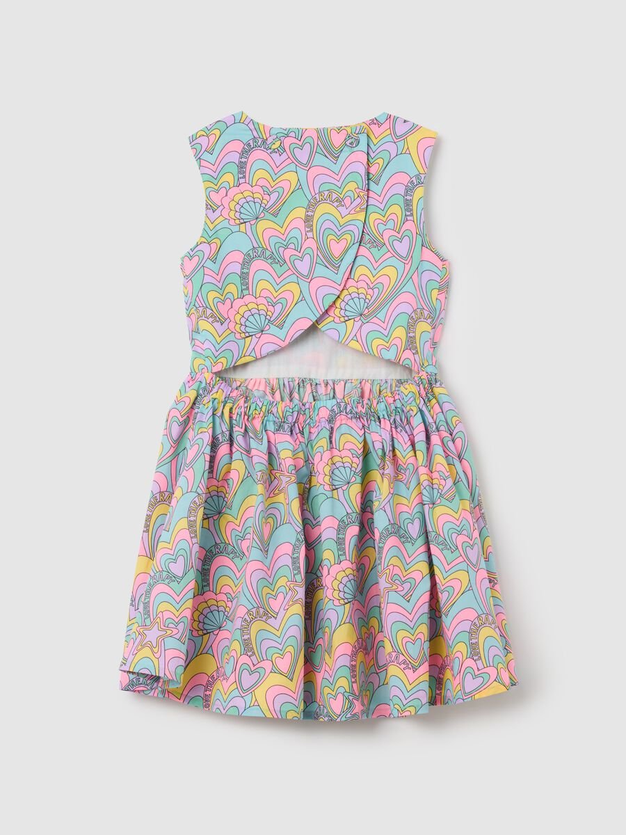 Multicolored Poplin Sleeveless Dress Love Therapy_1