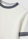 White viscose-blend T-shirt with contrast trims_1