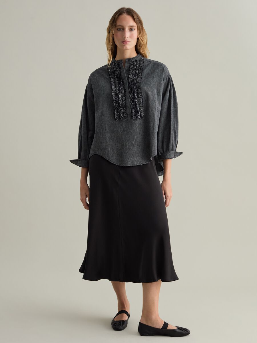 Contemporary blouse with fringed details_1