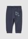 Children's grey regular fit pure cotton trousers_1