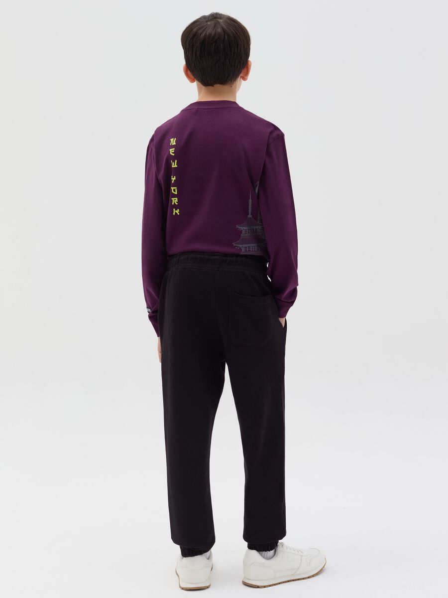 Joggers with gothic "Key Word No Way” print_3