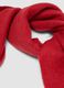 Sciarpa rossa in misto lana con frange_2