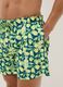Blue boxer swim shorts with Limoncello print_3